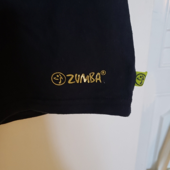 ZUMBA WEAR Black & Gold Instructor Top - Picture 2 of 6